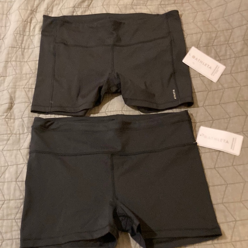 Two Pairs of Athleta Running Shorties